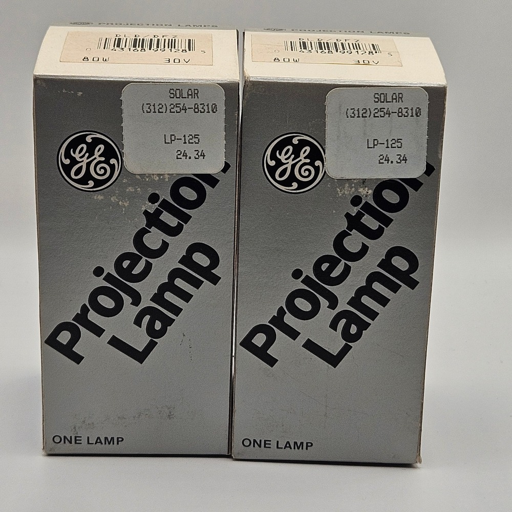 GE Projection Lamp DLD/DFZ 80W 30V 2-Pack Vintage Replacement Bulbs